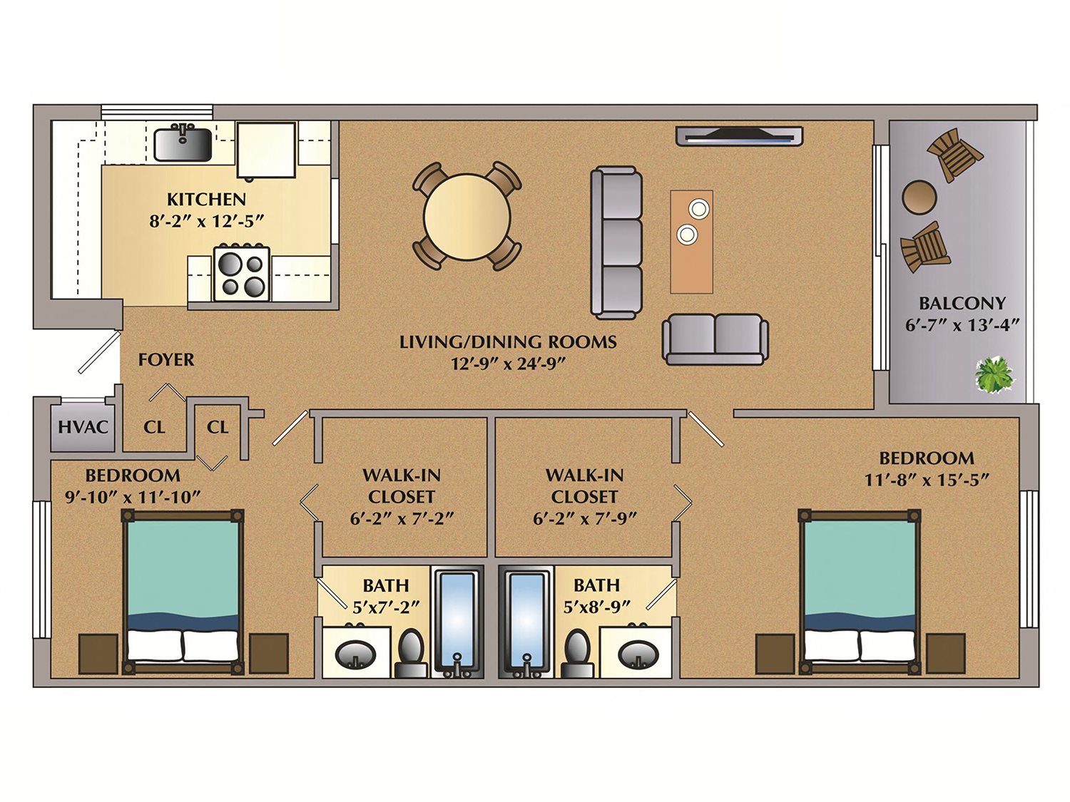 Bermuda Cay Floor Plans 2 Bed - 2 Bath Bermuda Cay Floor Plans 2 Bed - 2 Bath